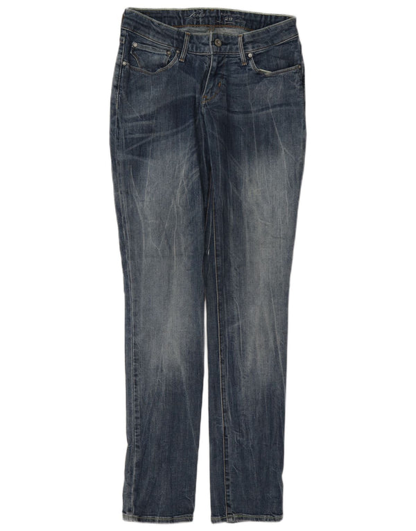 Levi's Womens Bold Curve Super Low Skinny Jeans W29 L34 Blue Cotton