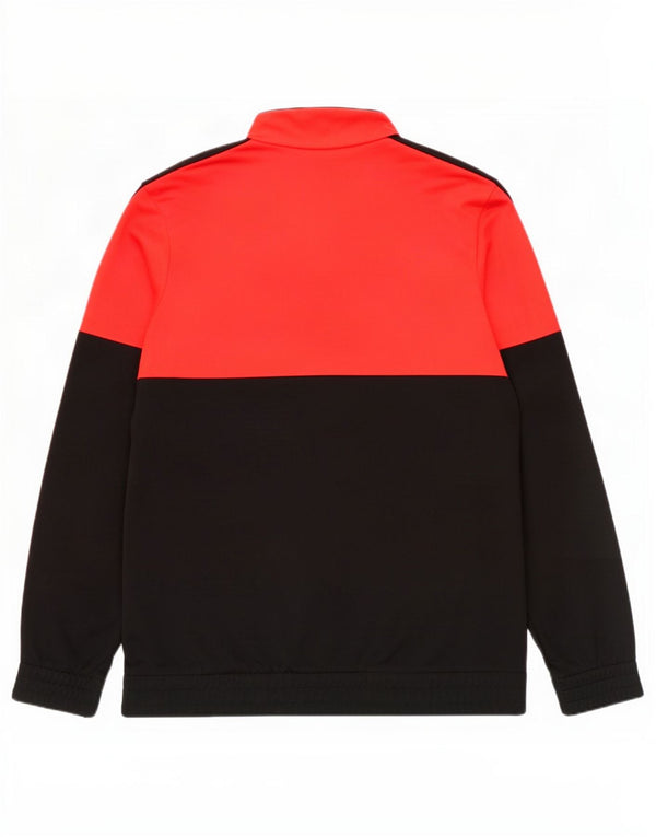 Adidas Boys Graphic Tracksuit Top Jacket 15-16 Years Red Colourblock