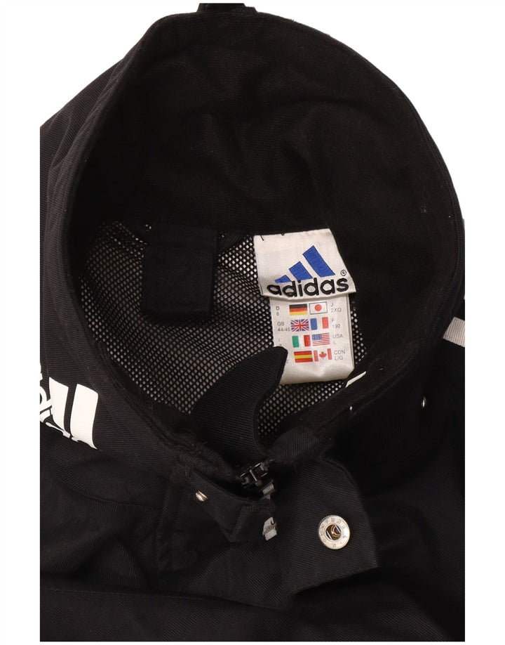 Adidas Mens Climashell Hooded Rain Jacket UK 44/46 Large Black Polyamide