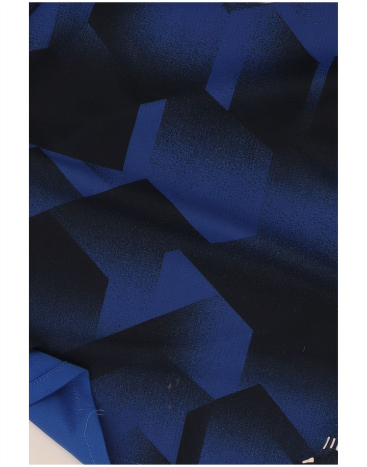 Adidas Mens Climalite Graphic T-Shirt Top Small Blue Geometric Polyester