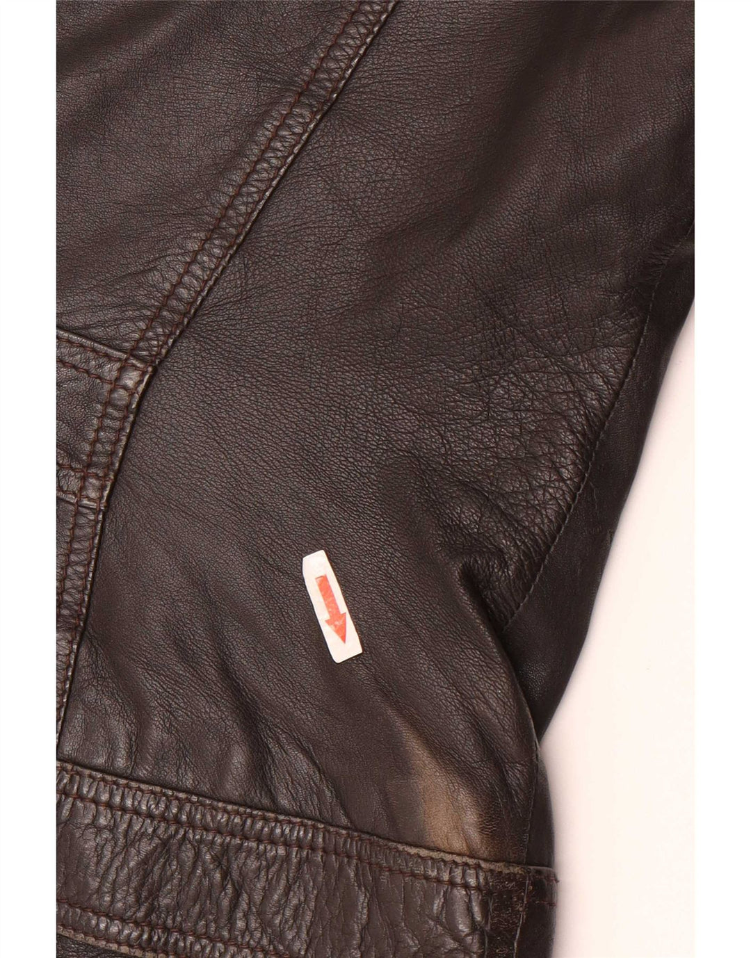 Street One Womens Hooded Leather Jacket UK 14 Medium Brown Leather