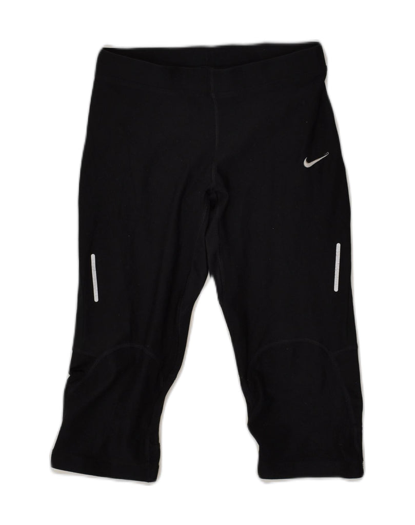 NIKE Mens Dri Fit Capri Tracksuit Trousers Small Black | Vintage Nike | Thrift | Second-Hand Nike | Used Clothing | Messina Hembry 