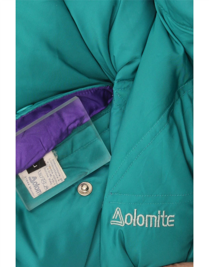 Dolomite Womens Hooded Reversible Padded Jacket UK 16 Large Blue Polyester