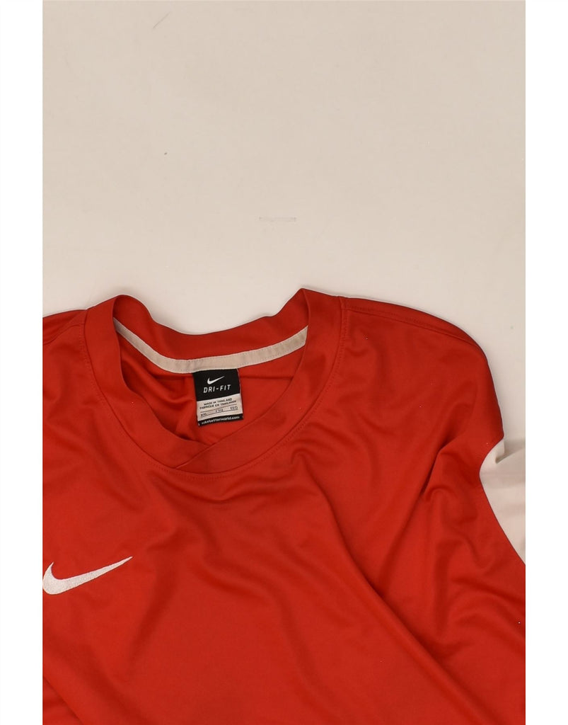 NIKE Mens Dri Fit T-Shirt Top 2XL Red Colourblock Polyester | Vintage Nike | Thrift | Second-Hand Nike | Used Clothing | Messina Hembry 