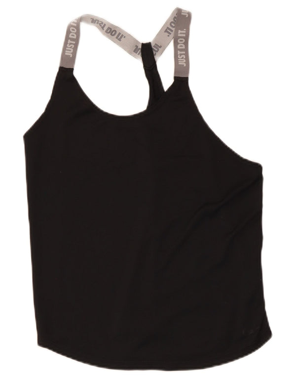 Nike Womens Graphic Vest Top UK 8 Small Black Colourblock Polyester