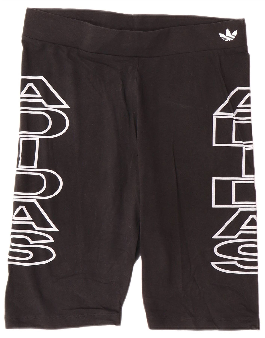 ADIDAS Womens Graphic Sport Shorts UK 18 XL  Black Cotton