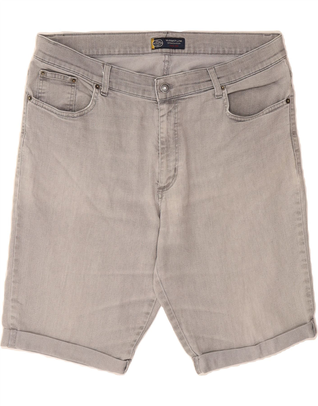 WAMPUM Mens Denim Shorts IT 56 3XL W38  Grey Cotton Vintage Wampum and Second-Hand Wampum from Messina Hembry 