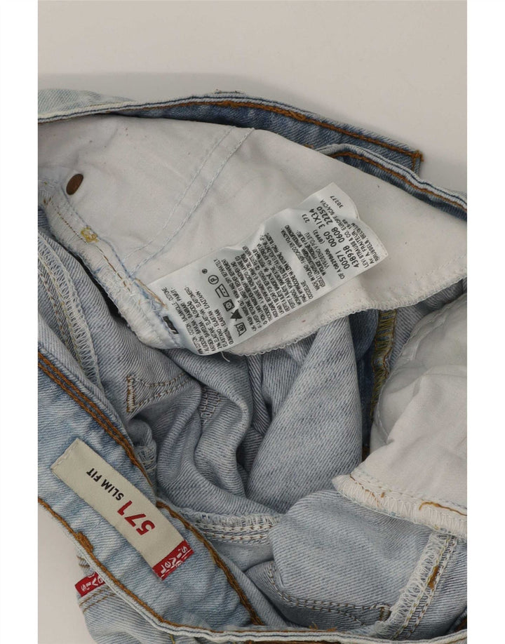 Levi's Womens 571 Slim Fit Denim Shorts W31 Medium Blue Cotton