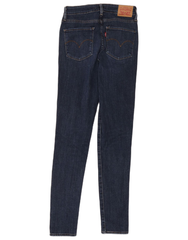 Levi's Womens 721 High Rise Skinny Jeans W27 L30 Navy Blue Cotton