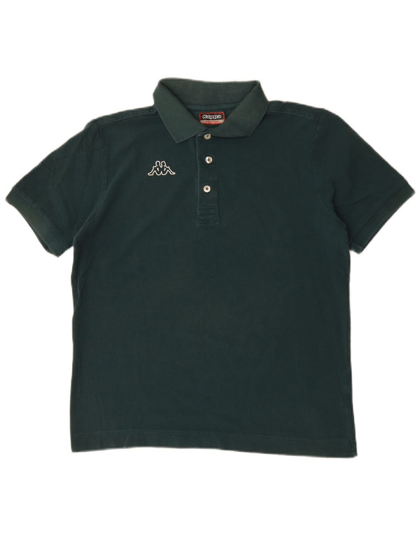 KAPPA Mens Polo Shirt Medium Green Cotton