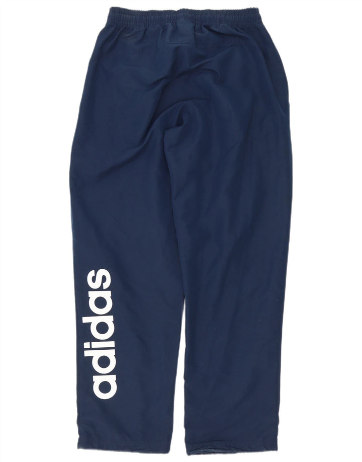 Adidas Mens Graphic Tracksuit Trousers Medium Navy Blue Polyester