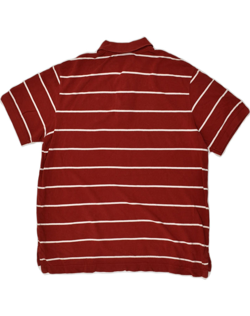EDDIE BAUER Mens Polo Shirt XL Red Striped Cotton | Vintage Eddie Bauer | Thrift | Second-Hand Eddie Bauer | Used Clothing | Messina Hembry 