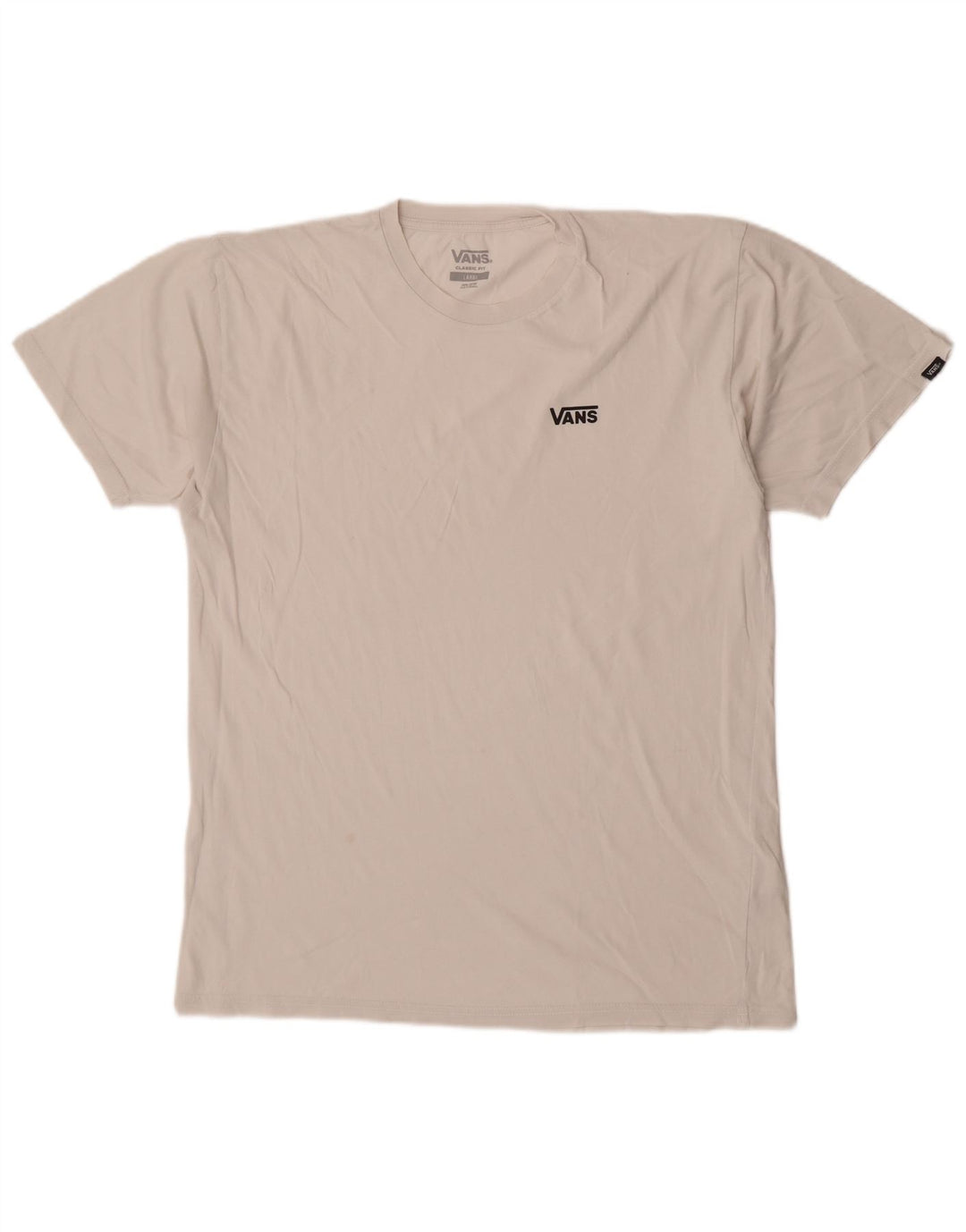 Vans Mens Classic Fit T-Shirt Top Large White Cotton