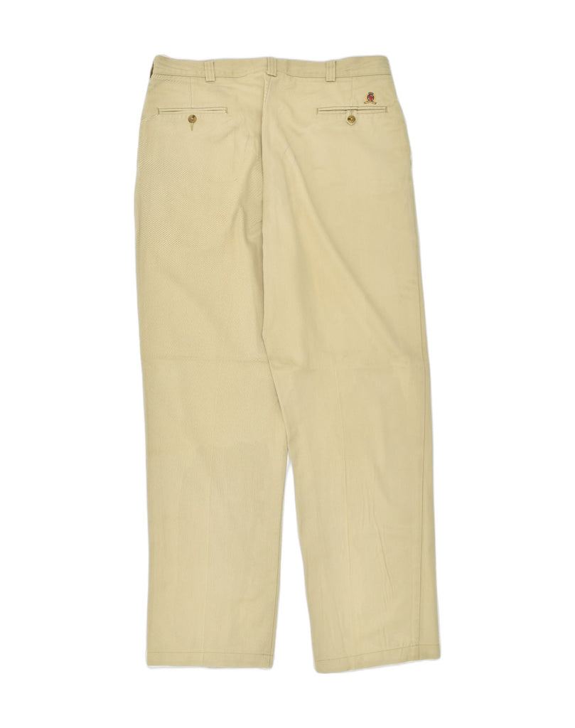 TOMMY HILFIGER Mens Straight Casual Trousers W36 L34  Beige Cotton | Vintage Tommy Hilfiger | Thrift | Second-Hand Tommy Hilfiger | Used Clothing | Messina Hembry 