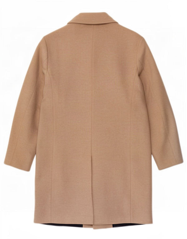Zara Mens Overcoat UK 40 Large Beige Polyamide