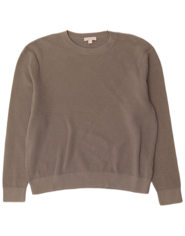 Cos Mens Crew Neck Jumper Sweater Large Grey Cotton