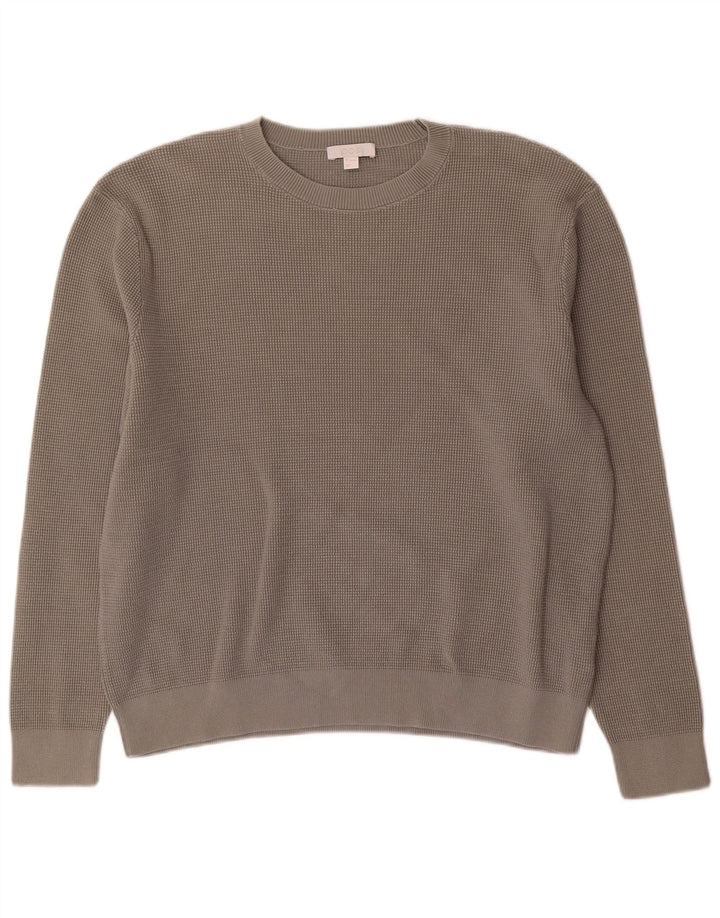Cos Mens Crew Neck Jumper Sweater Large Grey Cotton