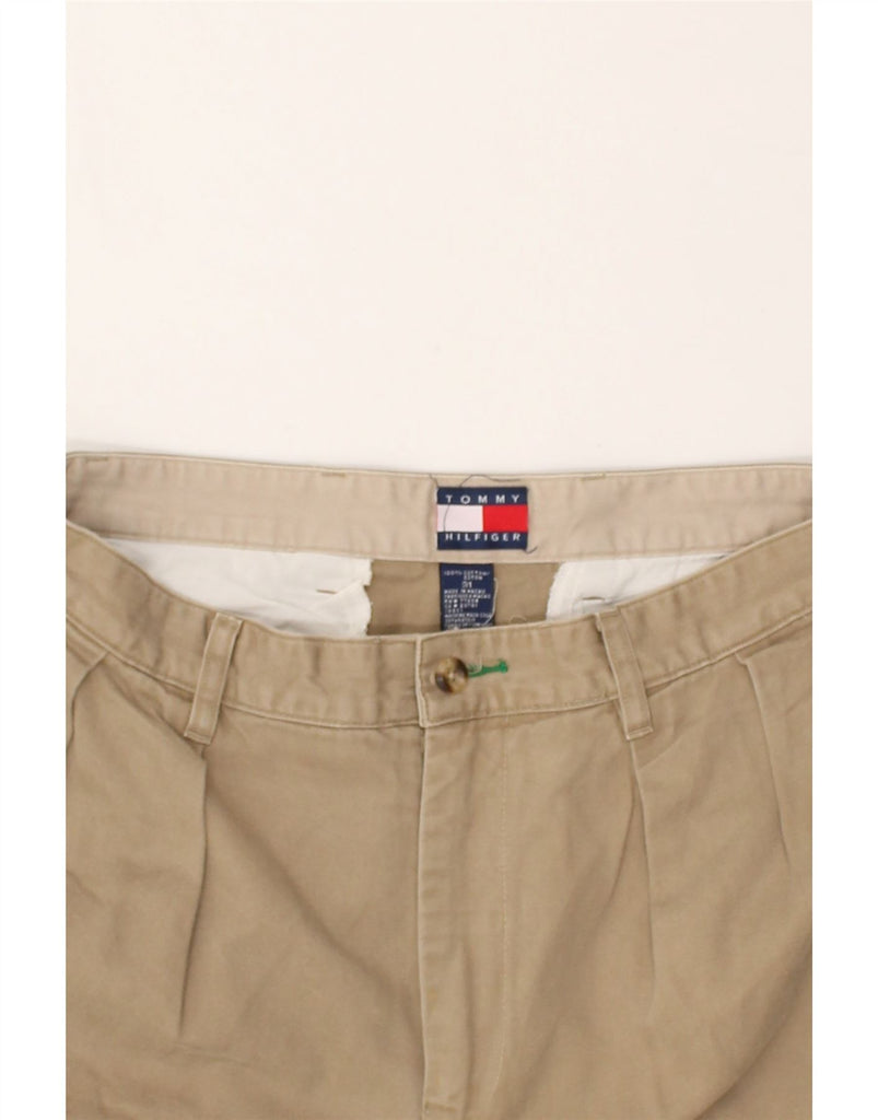 TOMMY HILFIGER Mens Pegged Chino Trousers W31 L33  Brown Cotton | Vintage Tommy Hilfiger | Thrift | Second-Hand Tommy Hilfiger | Used Clothing | Messina Hembry 