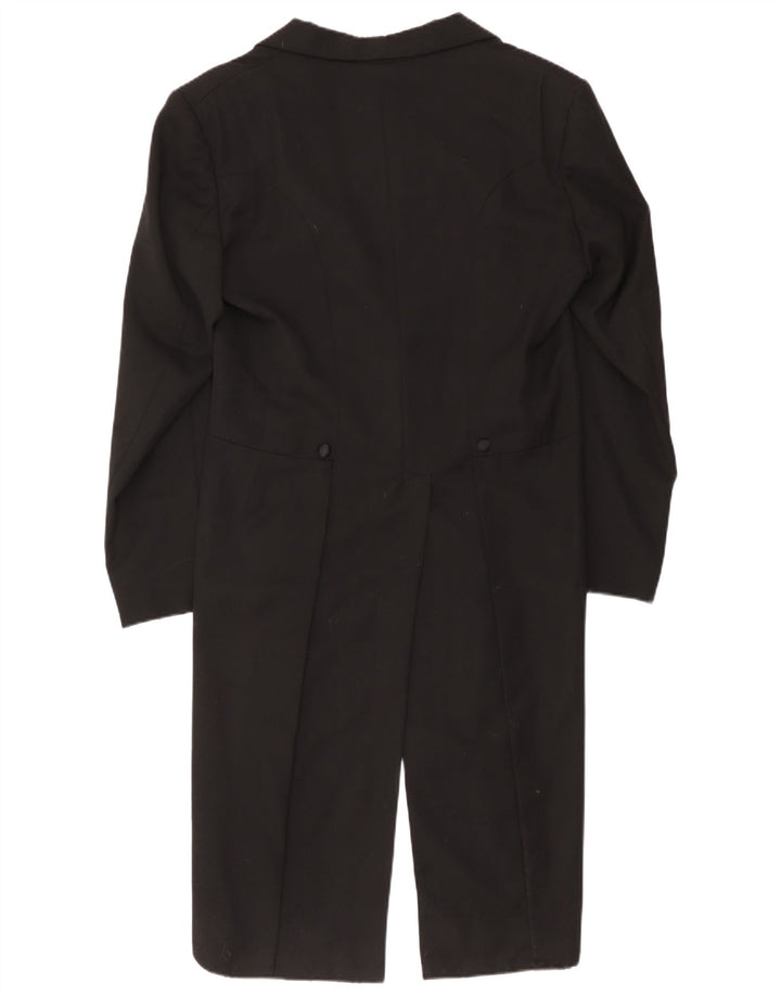 Vintage Mens 1 Button Tailcoat Blazer Jacket UK 36 Small Black