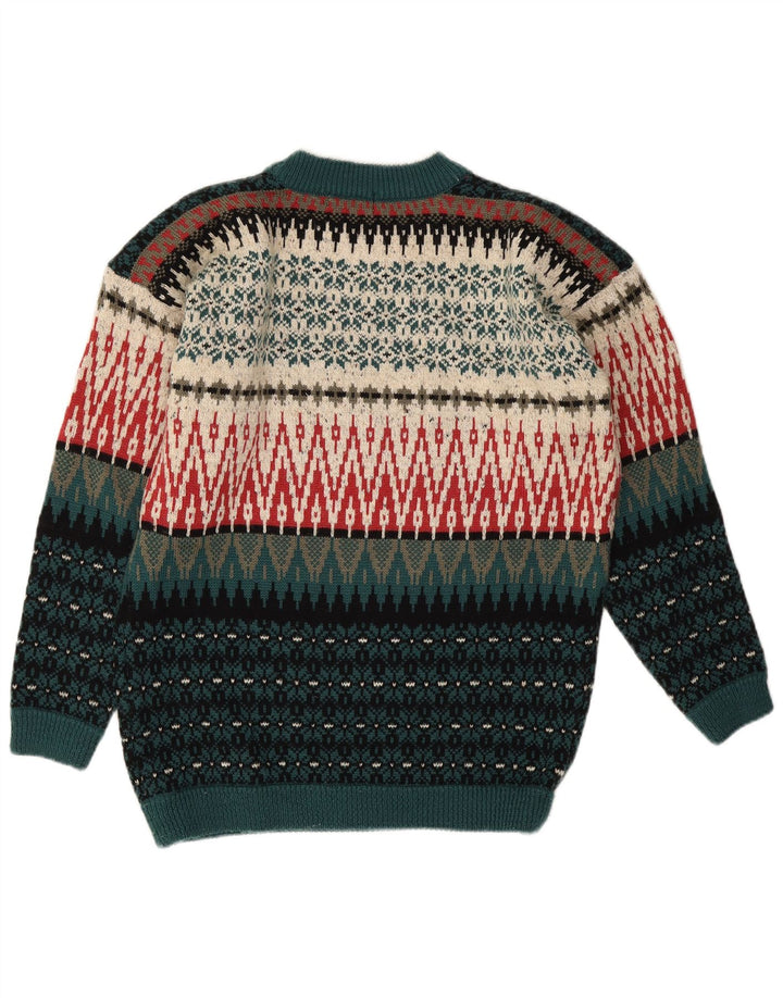 Esprit Womens Crew Neck Jumper Sweater EU 40 Medium Multicoloured Fair Isle