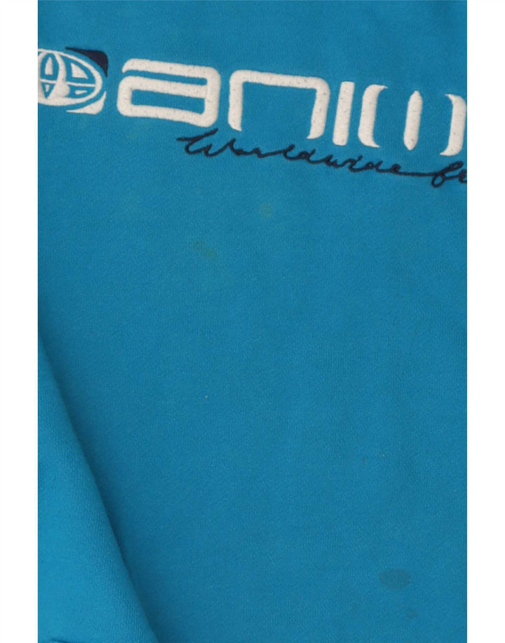 Animal Mens Graphic Hoodie Jumper Large Blue Polyester