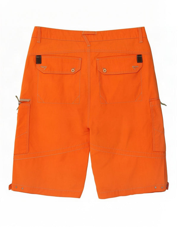 Sea Barrier Mens Cargo Shorts Large W36 Orange Cotton