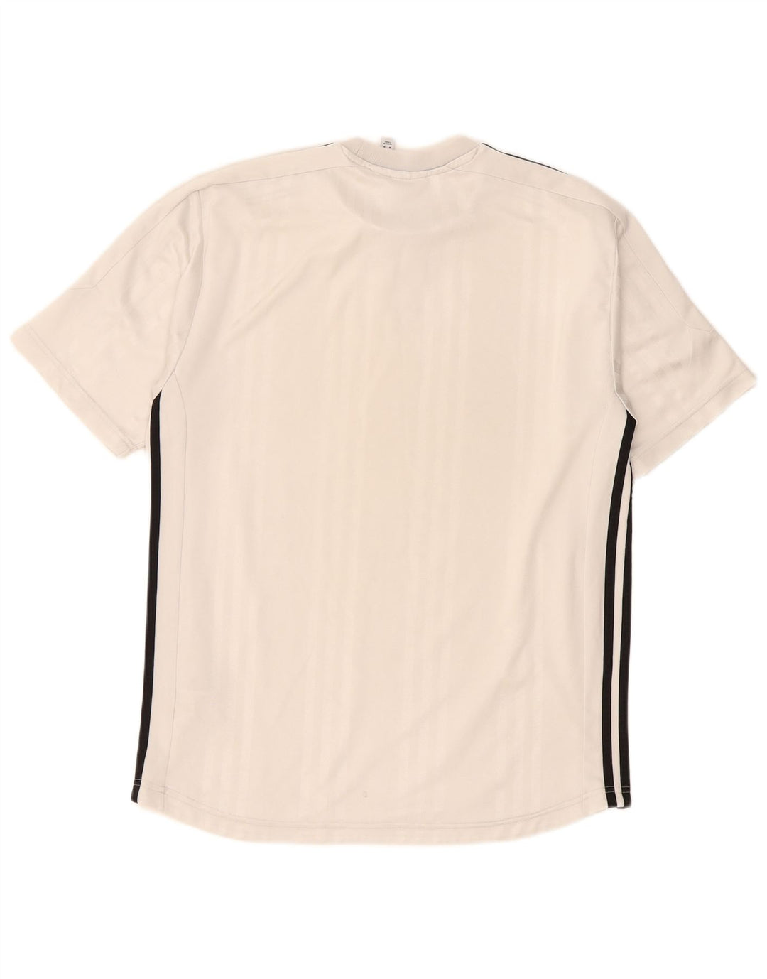 Adidas Mens T-Shirt Top Medium White Polyester