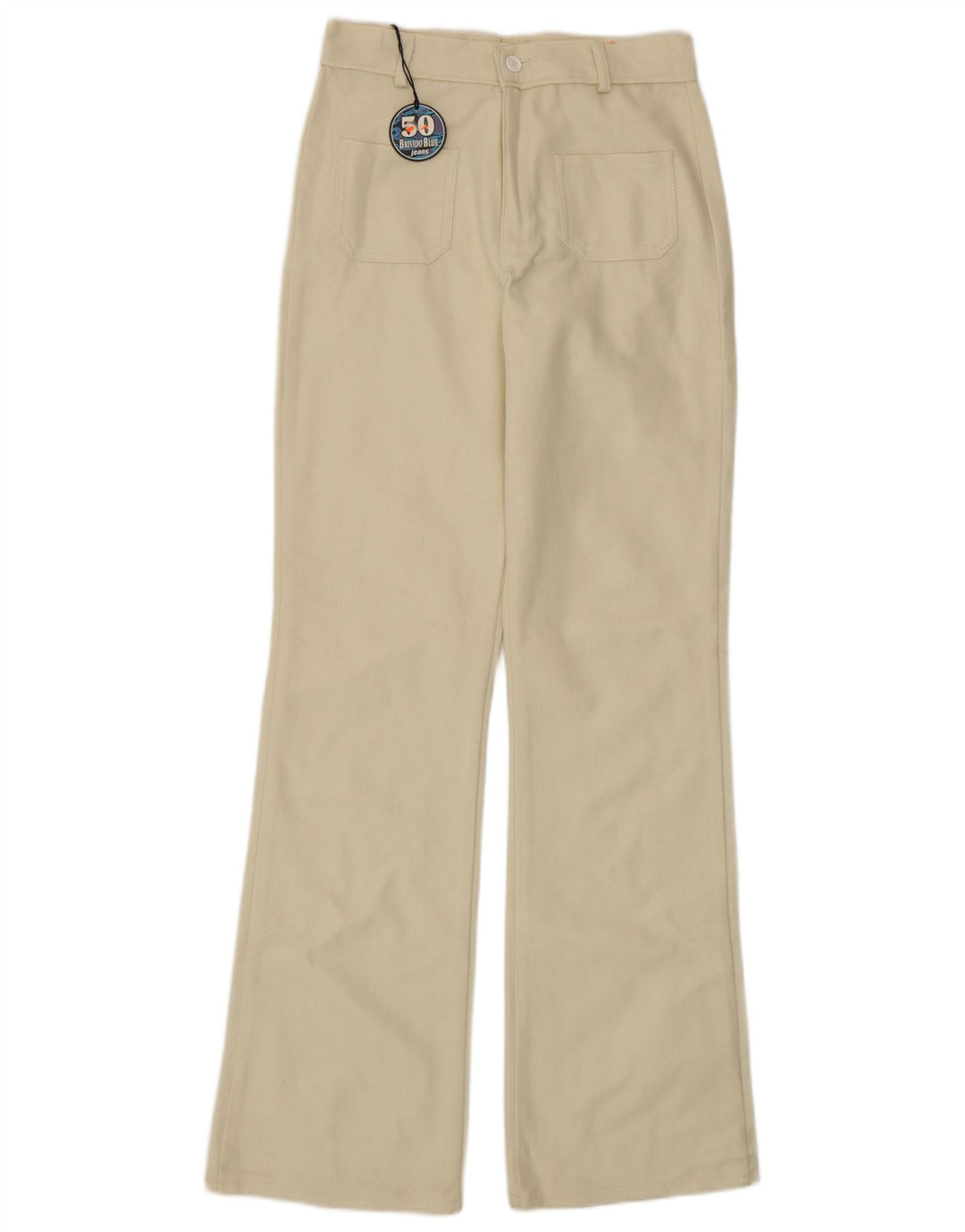 Vintage Womens Bootcut Casual Trousers IT 40 Small W26 L33 White