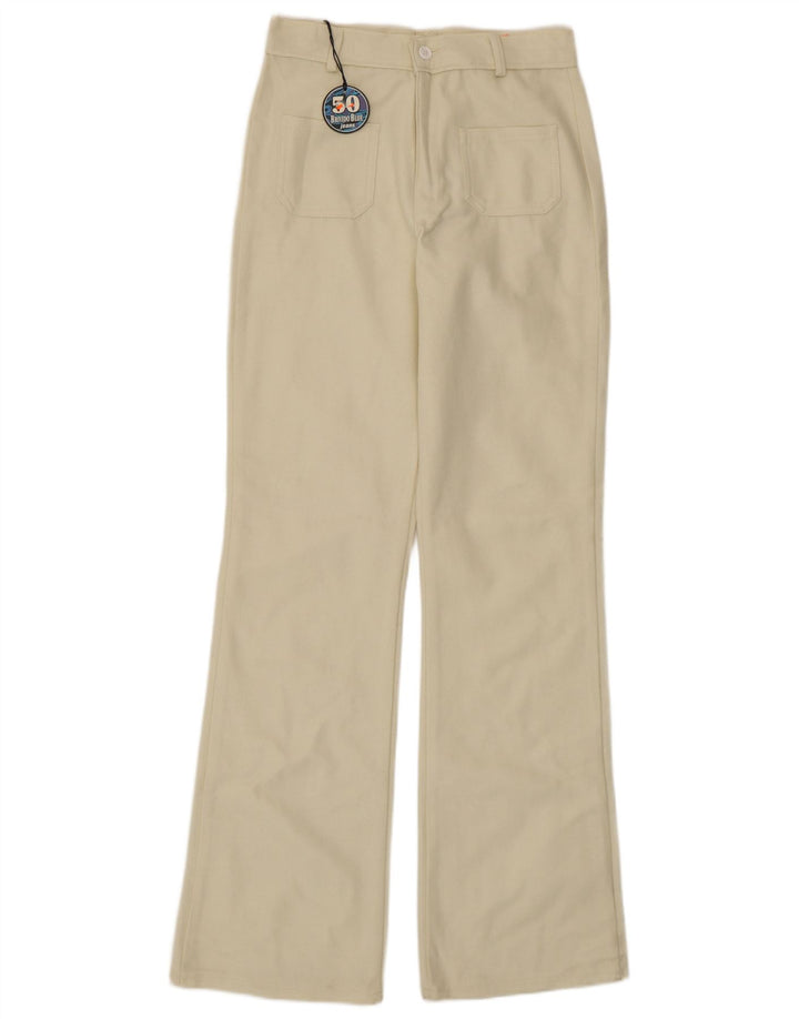 Vintage Womens Bootcut Casual Trousers IT 40 Small W26 L33 White