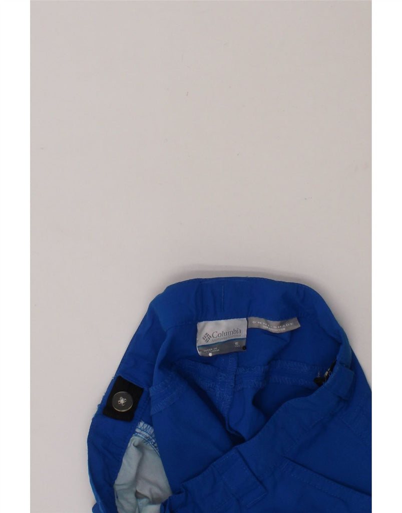 COLUMBIA Boys Omni-Shade Cargo Shorts 7-8 Years Small W23 Blue Nylon Vintage Columbia and Second-Hand Columbia from Messina Hembry 