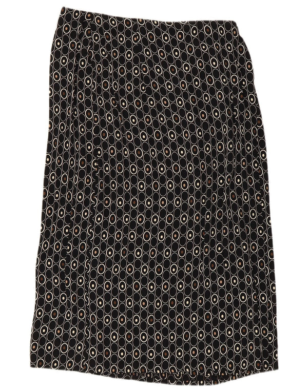 Marks & Spencer Womens Straight Skirt UK 14 Medium W30 Black Geometric