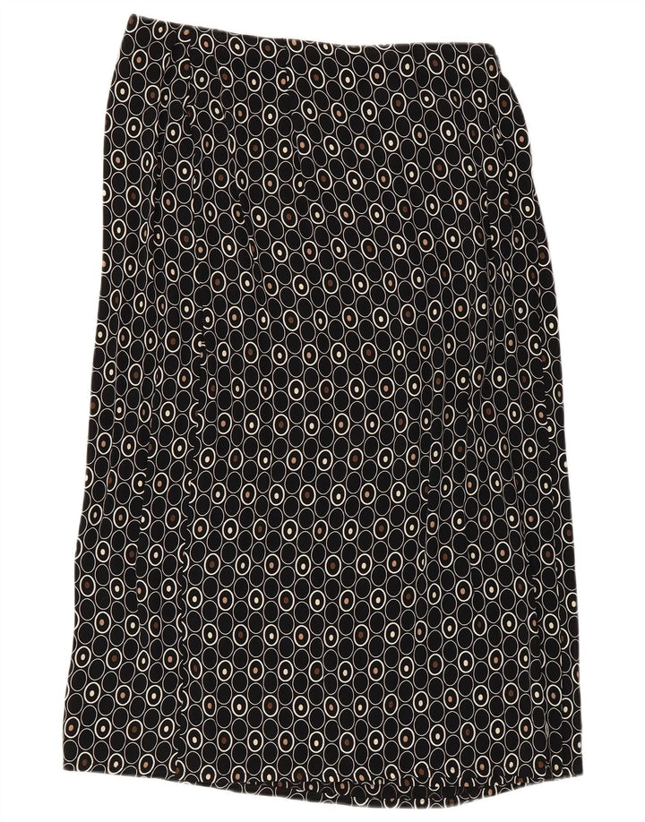 Marks & Spencer Womens Straight Skirt UK 14 Medium W30 Black Geometric