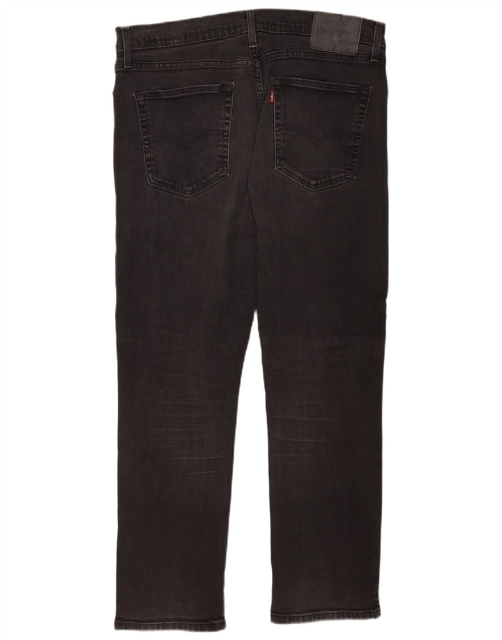 Levi's Mens Straight Jeans W36 L30 Black Cotton