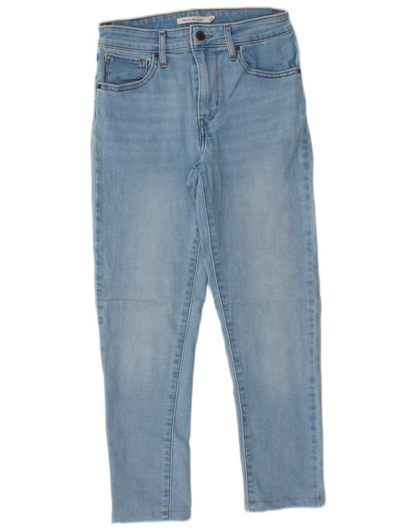 Levi's Womens 721 High Rise Skinny Cropped Jeans W28 L24 Blue Cotton