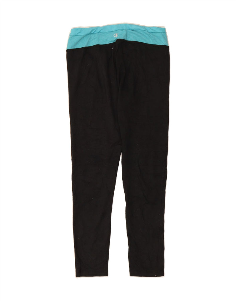 CHAMPION Womens Leggings UK 10 Small Black Colourblock Vintage Champion and Second-Hand Champion from Messina Hembry 
