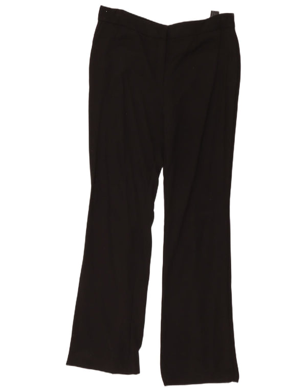 Massimo Dutti Womens Bootcut Trousers W34 L32 Black Viscose