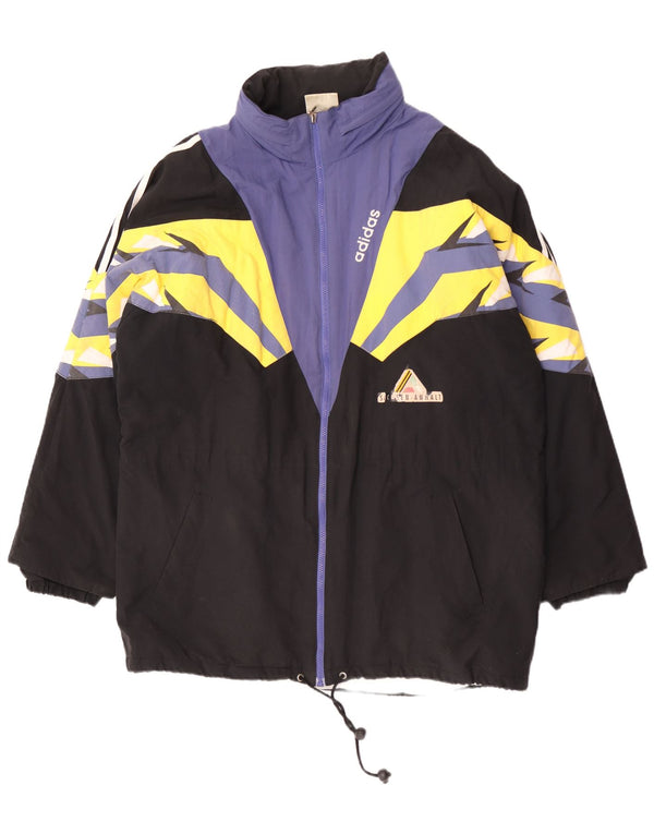 Adidas Mens Graphic Windbreaker Jacket UK 44/46 Large Black Colourblock