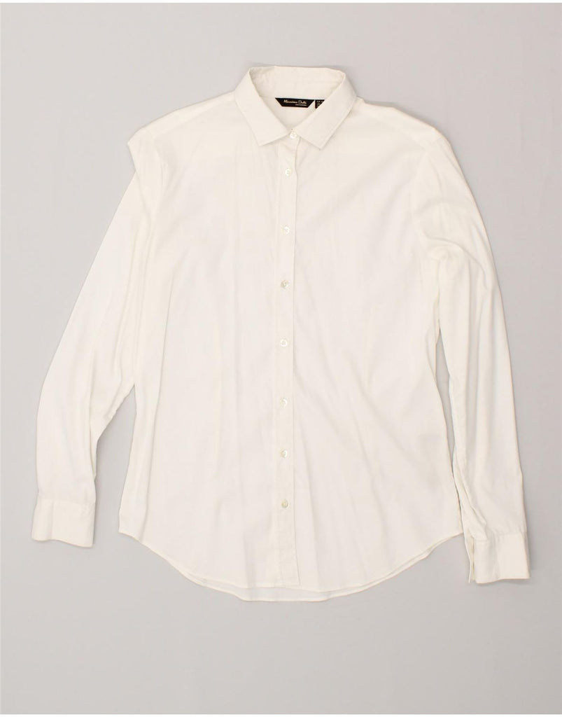 MASSIMO DUTTI Womens Shirt EU 38 Medium White Cotton | Vintage Massimo Dutti | Thrift | Second-Hand Massimo Dutti | Used Clothing | Messina Hembry 