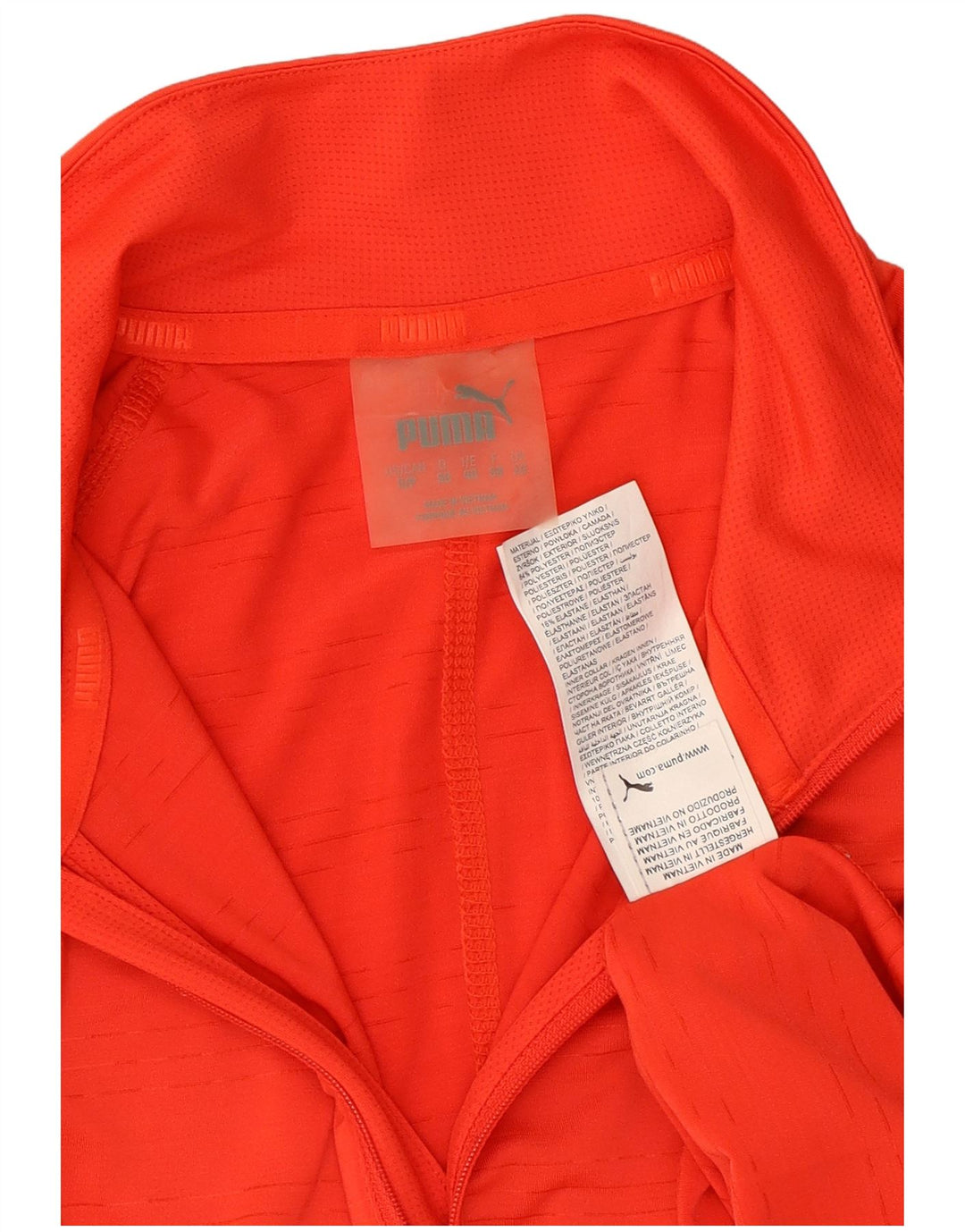 Puma Womens Zip Neck Pullover Tracksuit Top UK 10 Small Red Polyester
