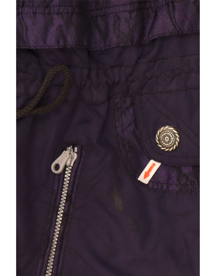 Rodeo Womens Hooded Oversized Anorak Jacket UK 16 Large Purple Polyester
