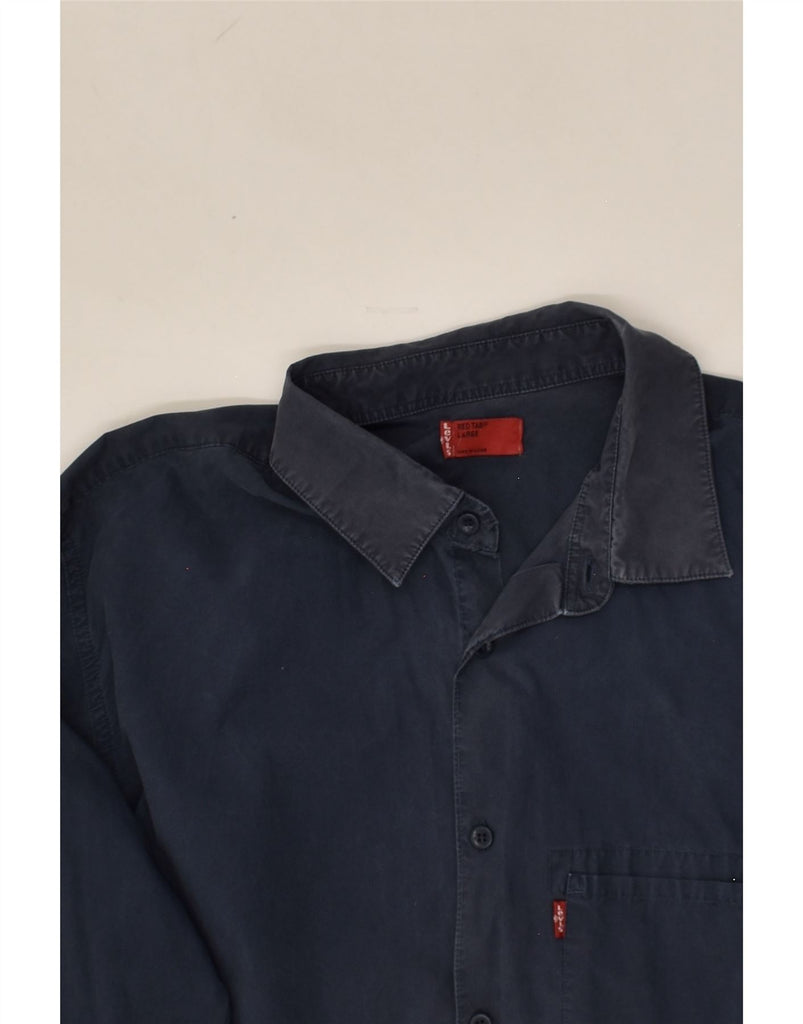LEVI'S Mens Shirt Large Navy Blue Cotton | Vintage Levi's | Thrift | Second-Hand Levi's | Used Clothing | Messina Hembry 
