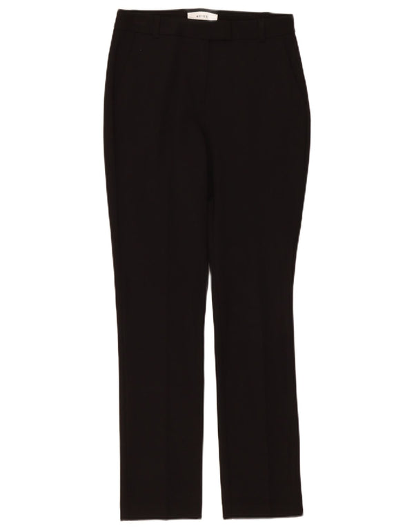 Reiss Womens Slim Fit Chino Trousers UK 4 XS W26 L29 Black Polyester