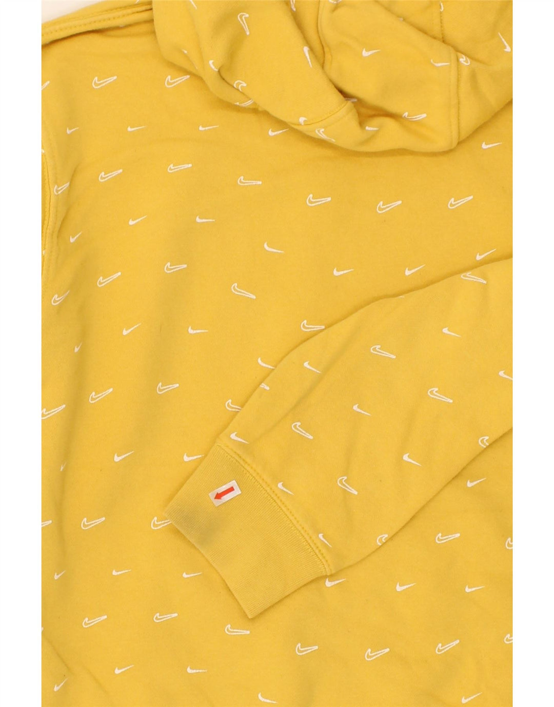 NIKE Womens Hoodie Jumper UK 14 Medium Yellow Cotton Vintage Nike and Second-Hand Nike from Messina Hembry 