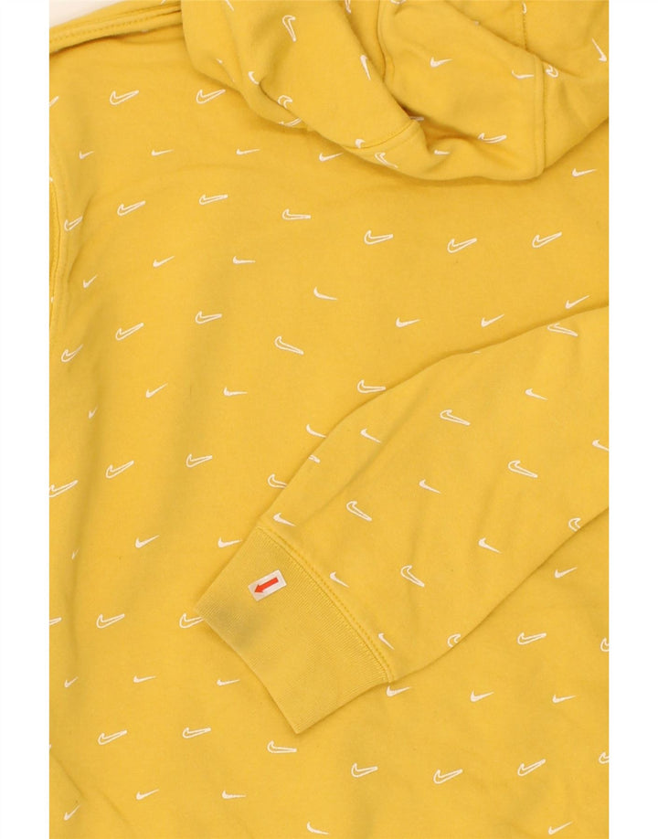 NIKE Womens Hoodie Jumper UK 14 Medium Yellow Cotton Vintage Nike and Second-Hand Nike from Messina Hembry 