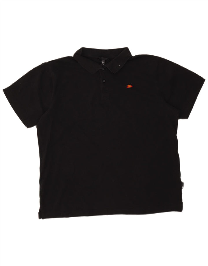 Ellesse Mens Polo Shirt 2XL Black Cotton