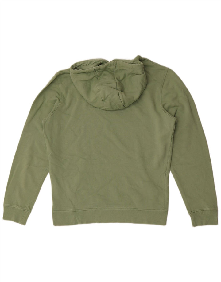 Lyle & Scott Mens Hoodie Jumper Medium Green Cotton