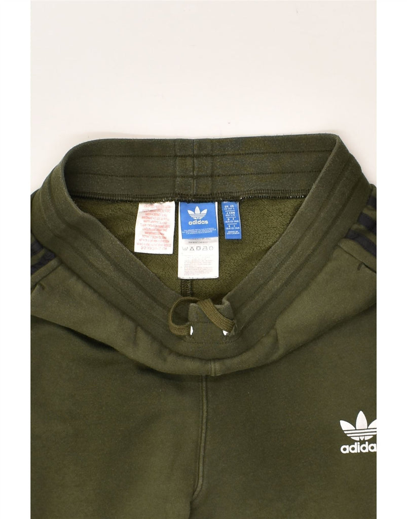 ADIDAS Girls Tracksuit Trousers Joggers 13-14 Years Khaki Cotton | Vintage Adidas | Thrift | Second-Hand Adidas | Used Clothing | Messina Hembry 