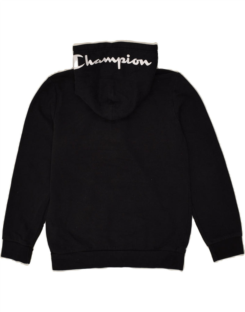 CHAMPION Boys Hoodie Jumper 11-12 Years Large Black Cotton | Vintage Champion | Thrift | Second-Hand Champion | Used Clothing | Messina Hembry 