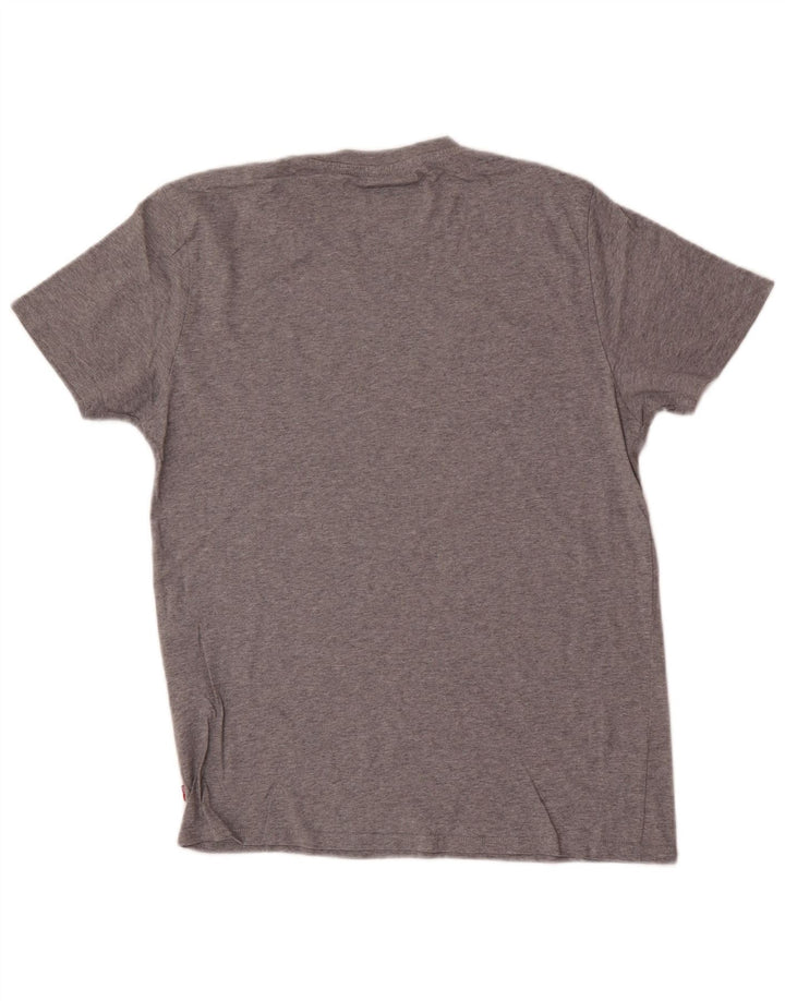 Levi's Mens Graphic T-Shirt Top Medium Grey Flecked Cotton