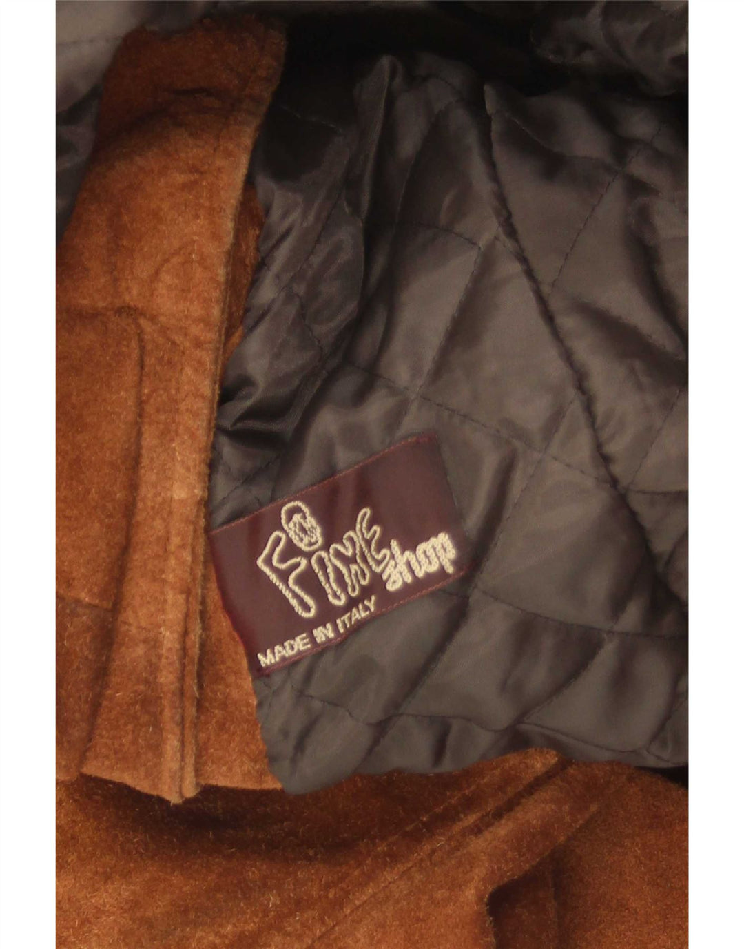 Vintage Womens Suede Overcoat IT 46 Large Brown Leather
